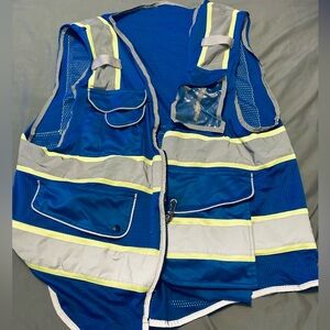 Blue Reflective Safety Vest lot of 2